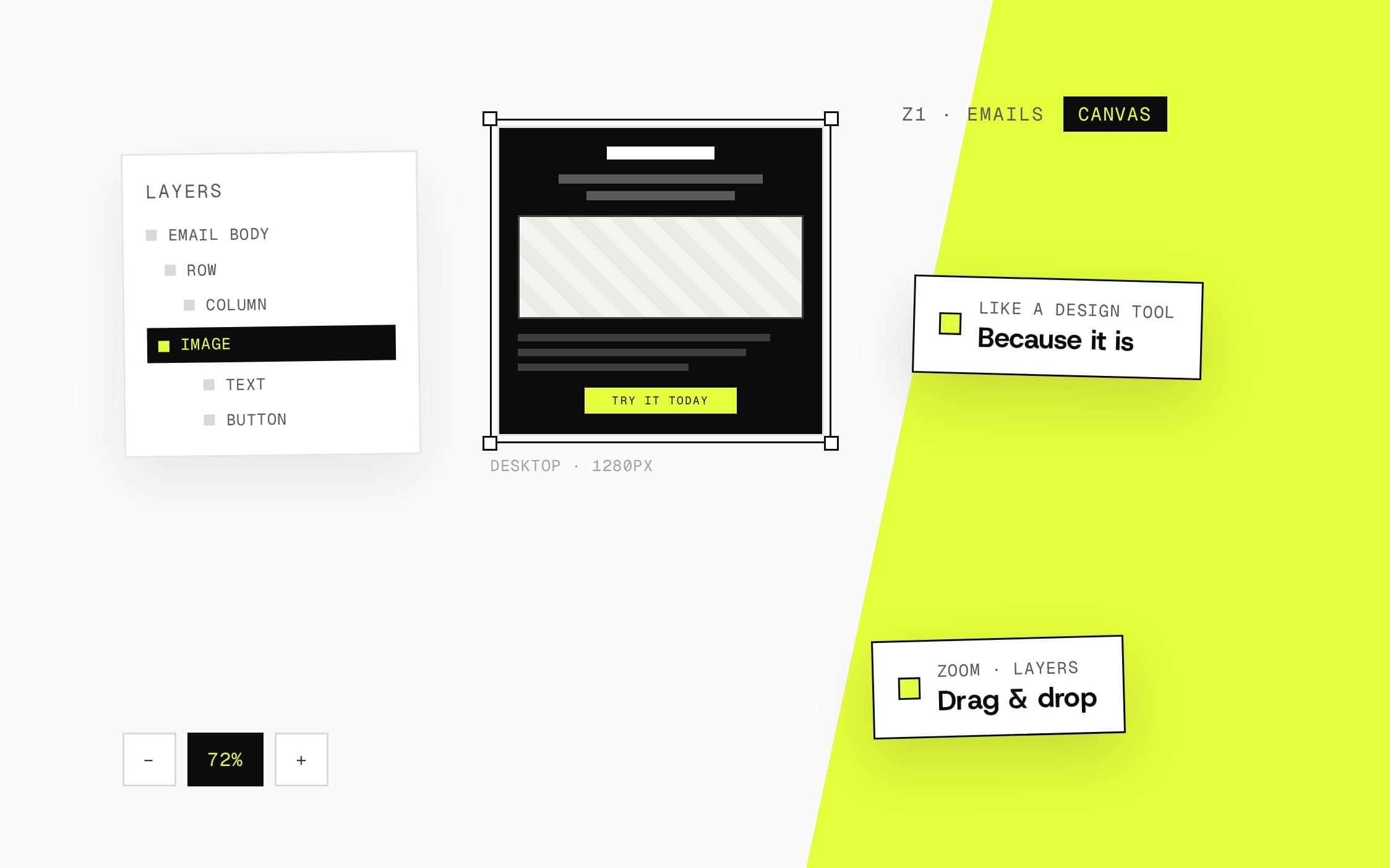 Email Design & Automation — Figma-Like Email Canvas