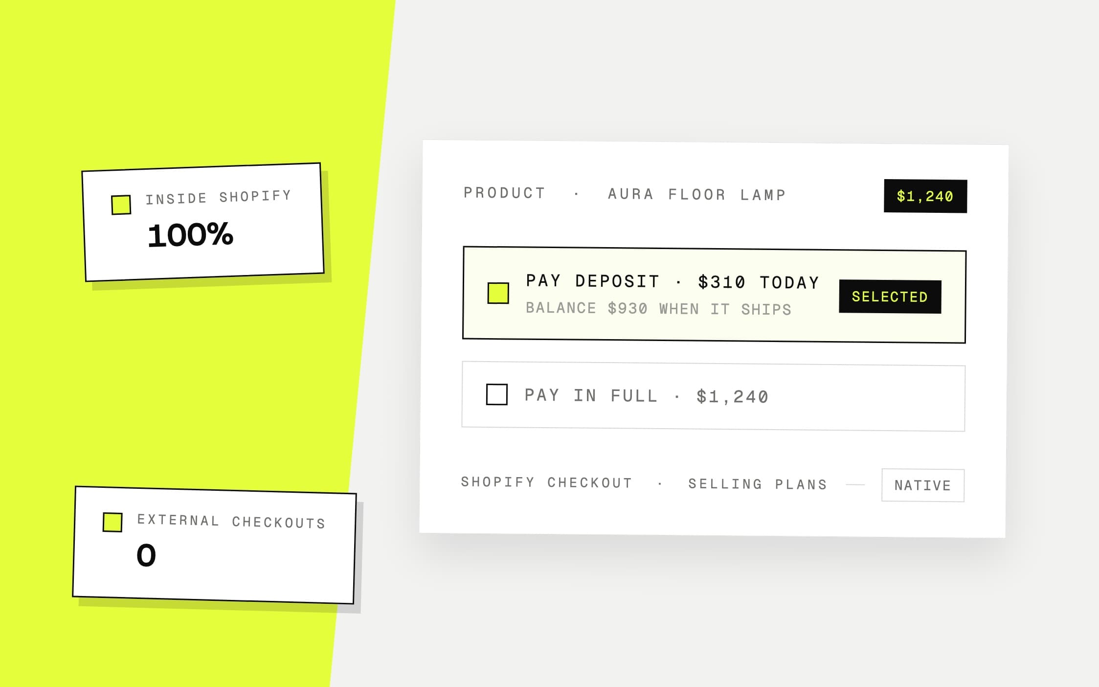Prepay — Native Shopify Checkout